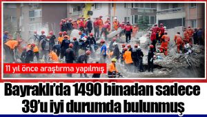 Bayraklı’da 1490 binadan sadece 39’u iyi durumda bulunmuş