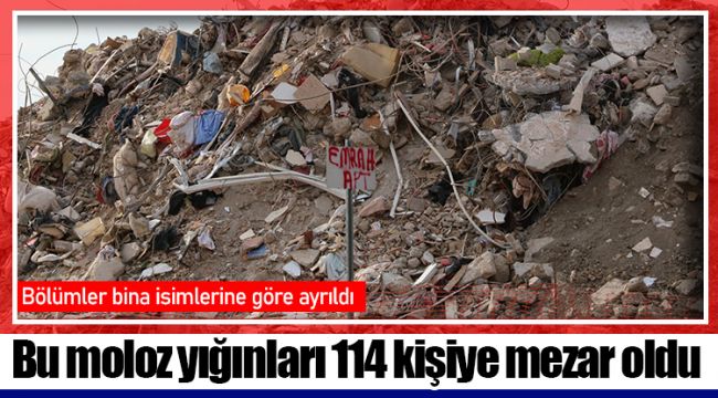 Bu moloz yığınları 114 kişiye mezar oldu