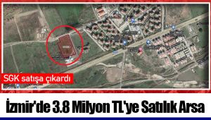 İzmir'de 3.8 Milyon TL'ye Satılık Arsa