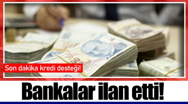 Bankalar ilan etti! Son dakika kredi desteği!