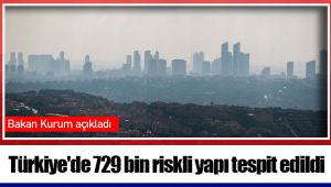 Türkiye'de 729 bin riskli yapı tespit edildi