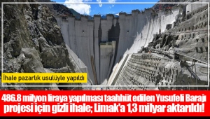 486.8 milyon liraya yapılması taahhüt edilen Yusufeli Barajı projesi için gizli ihale; Limak'a 1,3 milyar aktarıldı!