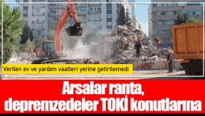 Arsalar ranta, depremzedeler TOKİ konutlarına