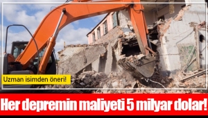 Her depremin maliyeti 5 milyar dolar!