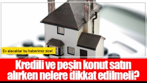 Kredili ve peşin konut satın alırken nelere dikkat edilmeli?