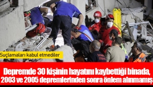 Depremde 30 kişinin hayatını kaybettiği binada, 2003 ve 2005 depremlerinden sonra önlem alınmamış