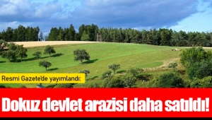 Resmi Gazete’de yayımlandı: Dokuz devlet arazisi daha satıldı!