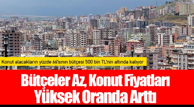 Bütçeler Az, Konut Fiyatları Yüksek Oranda Arttı