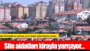 Site aidatları kirayla yarışıyor…