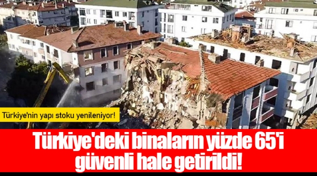 Türkiye'deki binaların yüzde 65'i güvenli hale getirildi!