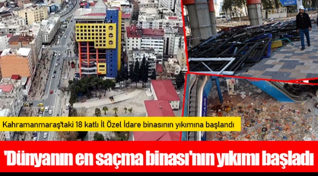 'Dünyanın en saçma binası'nın yıkımı başladı