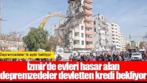 İzmir’de evleri hasar alan depremzedeler devletten kredi bekliyor