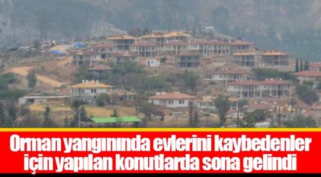 Orman yangınında evlerini kaybedenler için yapılan konutlarda sona gelindi