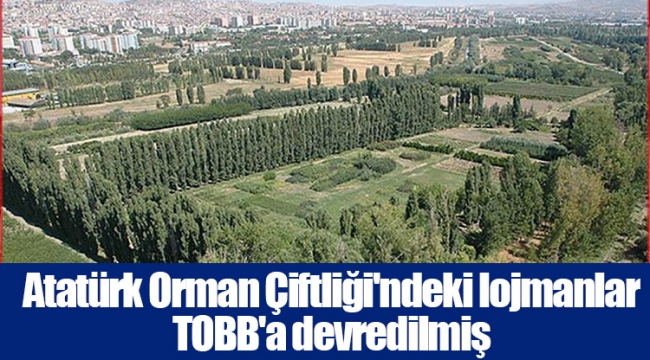 Atatürk Orman Çiftliği'ndeki lojmanlar TOBB'a devredilmiş