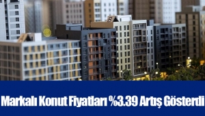 Markalı Konut Fiyatları %3.39 Artış Gösterdi