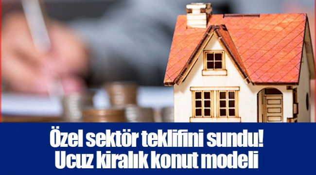 Özel sektör teklifini sundu! Ucuz kiralık konut modeli