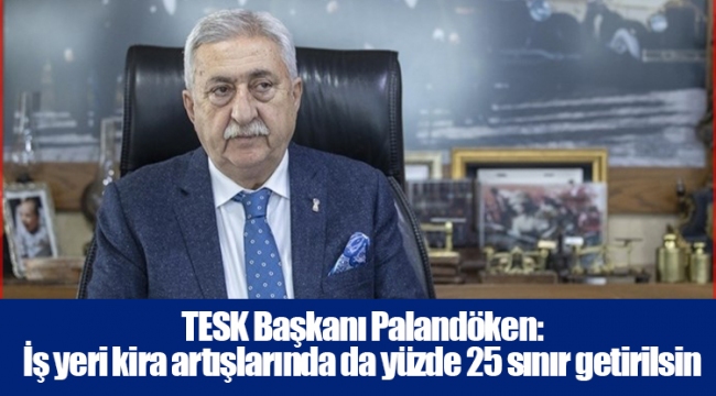 TESK Başkanı Palandöken: İş yeri kira artışlarında da yüzde 25 sınır getirilsin