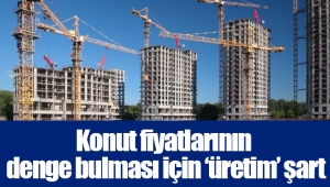 Konut fiyatlarının denge bulması için ‘üretim’ şart