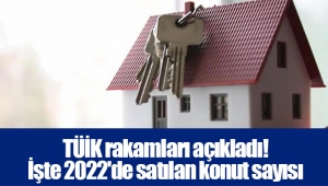 TÜİK rakamları açıkladı! İşte 2022'de satılan konut sayısı