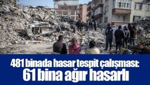 481 binada hasar tespit çalışması: 61 bina ağır hasarlı