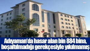 Adıyaman’da hasar alan bin 884 bina, boşaltılmadığı gerekçesiyle yıkılmamış