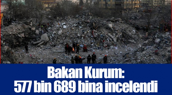 Bakan Kurum: 577 bin 689 bina incelendi