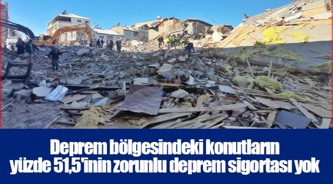 Deprem bölgesindeki konutların yüzde 51,5'inin zorunlu deprem sigortası yok