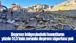 Deprem bölgesindeki konutların yüzde 51,5'inin zorunlu deprem sigortası yok