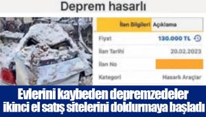 Evlerini kaybeden depremzedeler ikinci el satış sitelerini doldurmaya başladı 