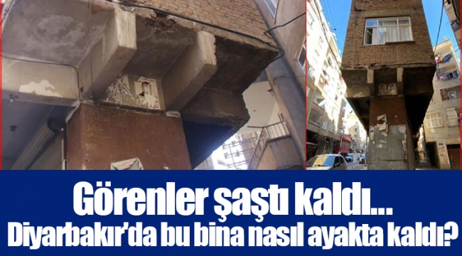 Görenler şaştı kaldı... Diyarbakır'da bu bina nasıl ayakta kaldı?