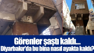 Görenler şaştı kaldı... Diyarbakır'da bu bina nasıl ayakta kaldı?