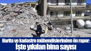 Harita ve kadastro mühendislerinden ön rapor: İşte yıkılan bina sayısı