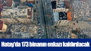 Hatay'da 173 binanın enkazı kaldırılacak