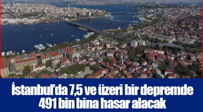 İstanbul’da 7,5 ve üzeri bir depremde 491 bin bina hasar alacak