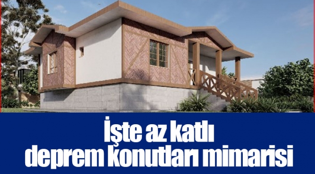 İşte az katlı deprem konutları mimarisi