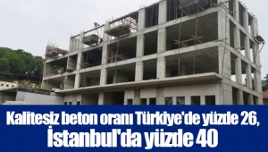 Kalitesiz beton oranı Türkiye'de yüzde 26, İstanbul'da yüzde 40