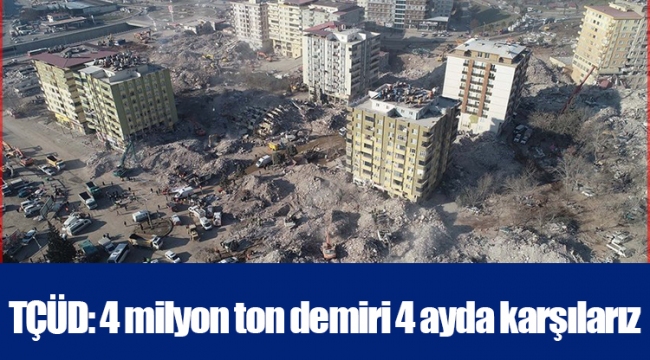 TÇÜD: 4 milyon ton demiri 4 ayda karşılarız