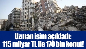 Uzman isim açıkladı: 115 milyar TL ile 170 bin konut!