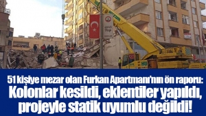 51 kişiye mezar olan Furkan Apartmanı’nın ön raporu: Kolonlar kesildi, eklentiler yapıldı, projeyle statik uyumlu değildi!