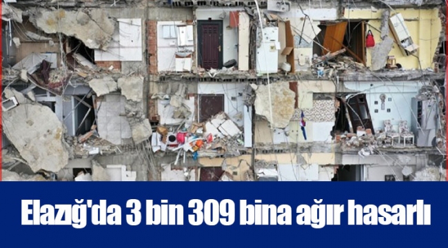 Elazığ'da 3 bin 309 bina ağır hasarlı