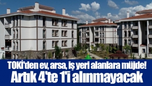 TOKİ'den ev, arsa, iş yeri alanlara müjde! Artık 4'te 1'i alınmayacak