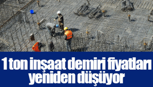 1 ton inşaat demiri fiyatları yeniden düşüyor