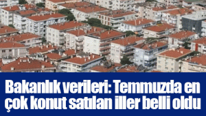 Bakanlık verileri: Temmuzda en çok konut satılan iller belli oldu