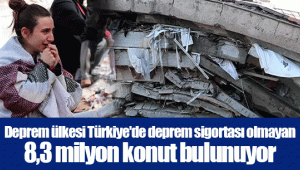 Deprem ülkesi Türkiye'de deprem sigortası olmayan 8,3 milyon konut bulunuyor