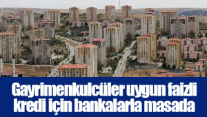 Gayrimenkulcüler uygun faizli kredi için bankalarla masada