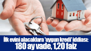 İlk evini alacaklara 'uygun kredi' iddiası: 180 ay vade, 1,20 faiz