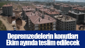 Depremzedelerin konutları Ekim ayında teslim edilecek