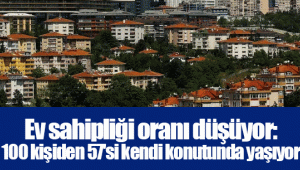 Ev sahipliği oranı düşüyor: 100 kişiden 57'si kendi konutunda yaşıyor