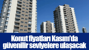 Konut fiyatları Kasım'da güvenilir seviyelere ulaşacak