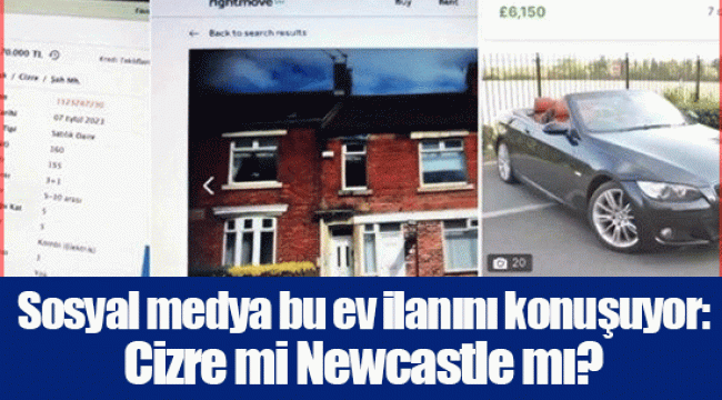 Sosyal medya bu ev ilanını konuşuyor: Cizre mi Newcastle mı?